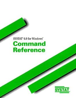 Command Reference: Systat 6.0 for Windows