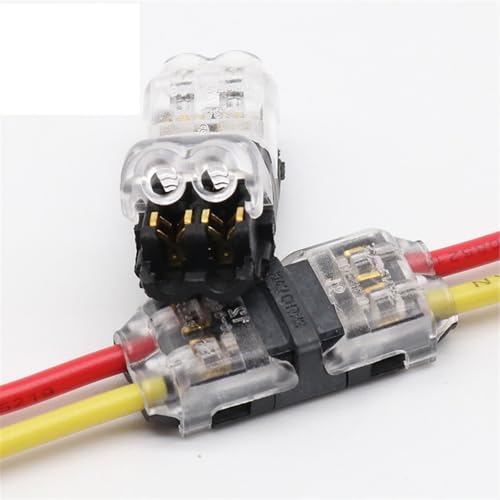 Conector rápido de 2 pines y bloque de terminales sin soldadura, 5 unidades