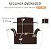 RHF Recliner Cover Anti-Slip Recliner Chair Covers Leather Recliner Cover Oversized Recliner Covers for Large Recliner Furniture Protector Recliner Slipcovers (Recliner Oversized: Chocolate)