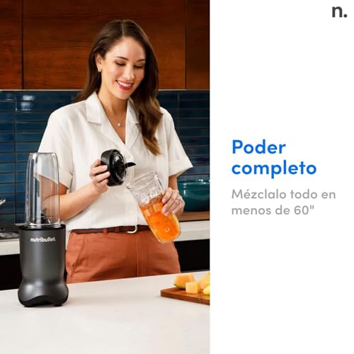 Miniatura 4 de Nutribullet Ultra 1000, Batidora Eléctrica Para Smoothies, Picar Ingredientes, Cuchillas De Acero Inoxidable, Botones Táctiles, Vaso De Tritán De 900ml, Tapa Incluida, Batidora 1000w, Gris Nb1004dgb