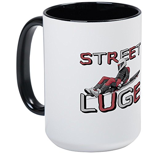 CafePress Street Luge Racer Large Mug 15 oz (444 ml) Ceramic Coffee Mug