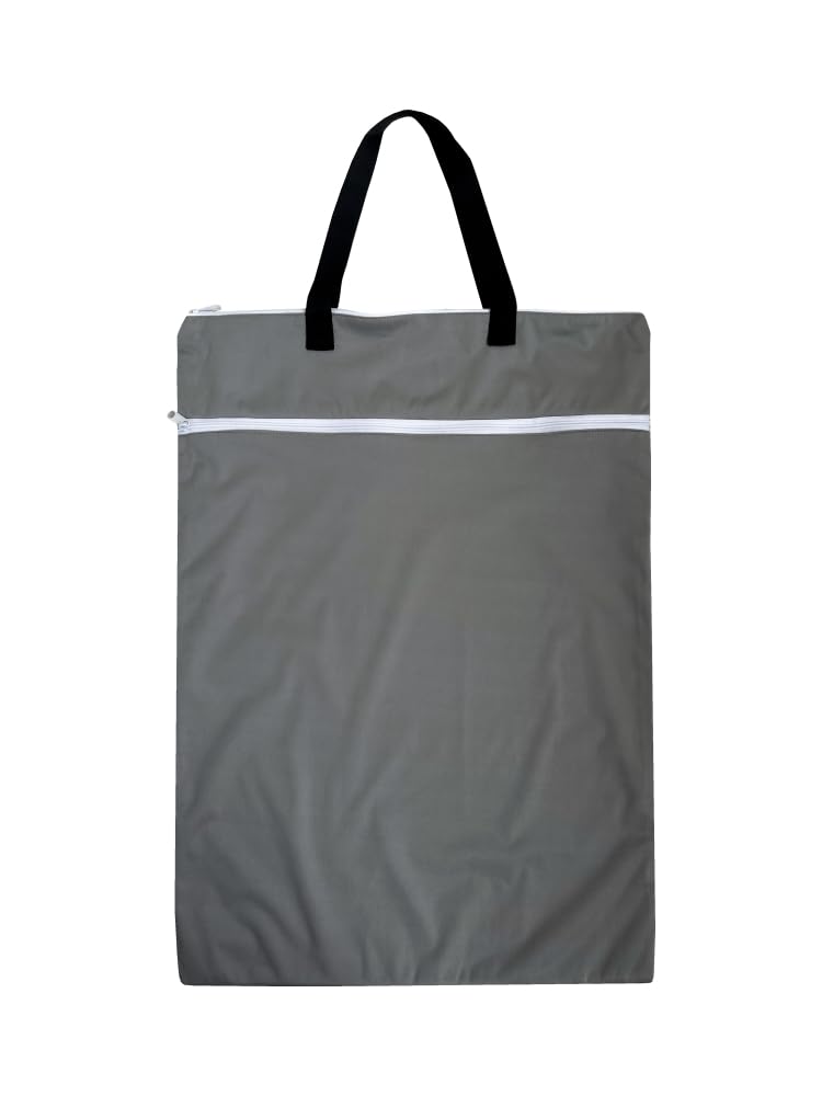 JUTESK Large Hanging Wet/Dry Cloth Diaper Pail Bags for Reusable Diapers or Laundry (1pieces) (Light Grey)