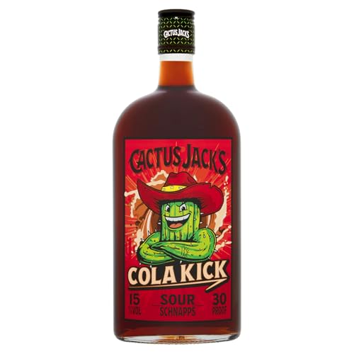 Cactus Jacks Cola Kick sour schnapps Cola Flavoured Alcohol Liqueur made for shots mixed alcoholic drinks and cocktails 700ml 15% ABVl