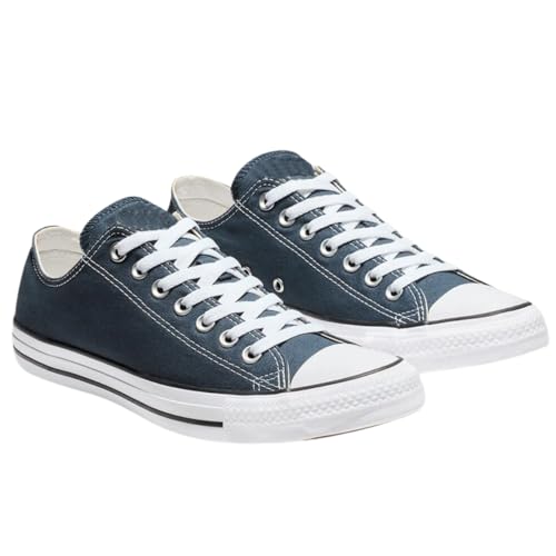 Mens Canvas Lace up Sporty Low Top Outdoor Trainers Sneakers Pumps Plimsolls with Rubber Toe Cap Shoes Navy 7 Medium