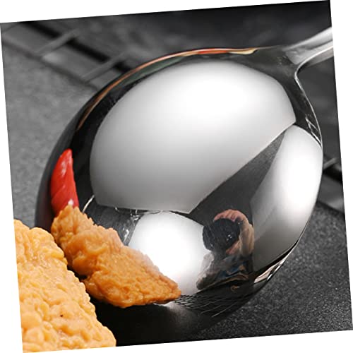 UPKOCH 4Pcs Colher De Aço Inoxidável Frigideira De Aço Inoxidável Manuseada Colher Colheres De Servi