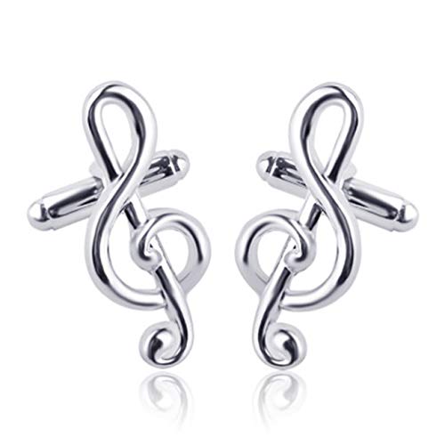 XiaoShiJie A Pair Cufflinks for Men, for Wedding, for Business Notes Shape