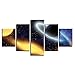 Produktbild DAIZHJ Wandkunst Leinwand HD Drucke Malerei   5 Stücke Univers Planet Bilder Modular Galaxy Abstrakte Poster Wohnzimmer Wohnkultur
