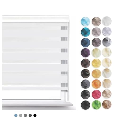 Zero Home Rollos für Fenster ohne Bohren nach Maß - Doppelrollo Klemmfix, Premium MODERN Day-Night ROLLOS, Breite: 30-120 Höhe: 120-220, 6 Farben, Rollo Ohne Bohren für eine einfache Installation