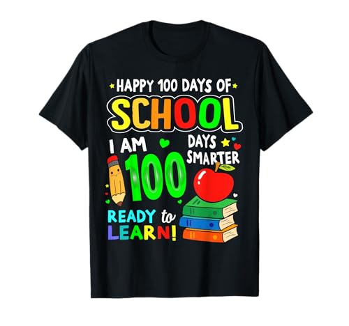 Happy 100 Days of School I'm 100 Days Smarter Kids Boy Girl Camiseta