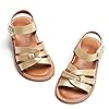 PHIRAMIN Toddler Flower Girl Sandals – Girl Summer Dress Shoes Toddler Little Kid Wedding Party