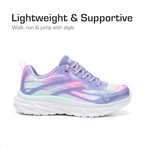 DREAM PAIRS Girls Shoes Sneakers Kids Tennis Shoes Lightweight Lace Up Running Casual Walking Shoes3