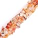 Joe Foreman Natural 6-8mm Red Carnelian Gravel Gemstone Chips Beads Freeform Orange Red 34"
