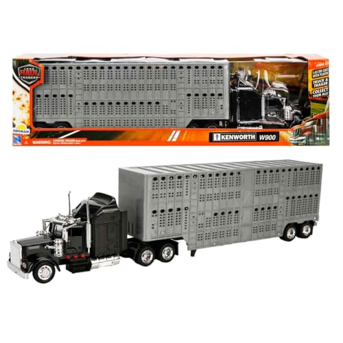 1/43 D/C Kenworth W900 Pot Belly Livestock Trailer