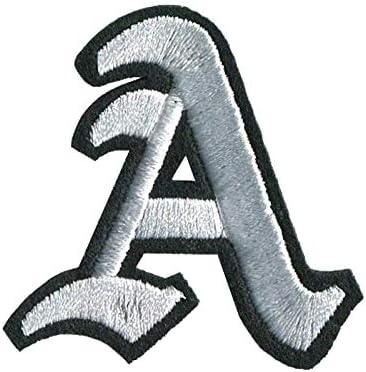 Amazon.com: Parche bordado de letras de monograma de 2 pulgadas de altura  para coser y planchar para motociclista, para chaquetas, camisas,  pantalones, zapatos, blanco sobre negro-A : Arte y Manualidades