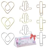 45 Paperclips for Journaling Bible - Silver, Bright Gold and Rose Gold Paper Clips as Cute Paper Clips - Great Bible Journaling Supplies and Bible Study Supplies - Ideal Religious Gifts for Women