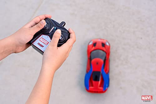 Jada - Spiderman Radio-Commandée Ford GT - 1/16 - Fonctions Complètes de Pilotage et Turbo - sous Licence Officielle - A Partir de 6 Ans
