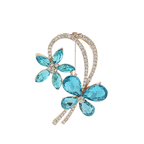 Broche fleur luminescente idéale pour sublimer une robe de soirée et fixer un col de veste