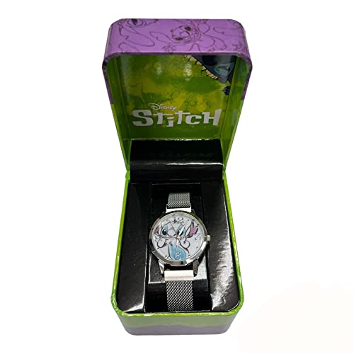 Accutime Kids LILO & Stitch Analog Quartz Wrist Watch with Small Face, Silver Accents for Girls, Boys, Kids (LAS8014AZ)3