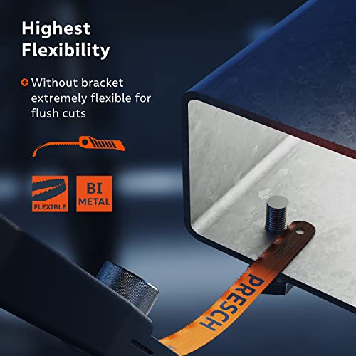 Presch Junior Hacksaw Flexible 300mm, 3 in 1 Saw for Metal Cutting incl. 300mm HSS bimetal Saw Blade, Adjustable & Small - Image 3