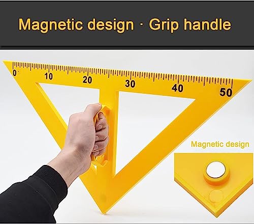 Set di 4 righelli magnetici per geometria, per uso in classe, facili da attaccare alla lavagna per insegnanti