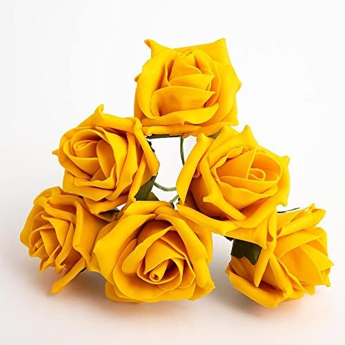 Italian Options Colourfast Artificial Foam Rose Flowers Wedding Bouquet, 5cm, Hot Pink