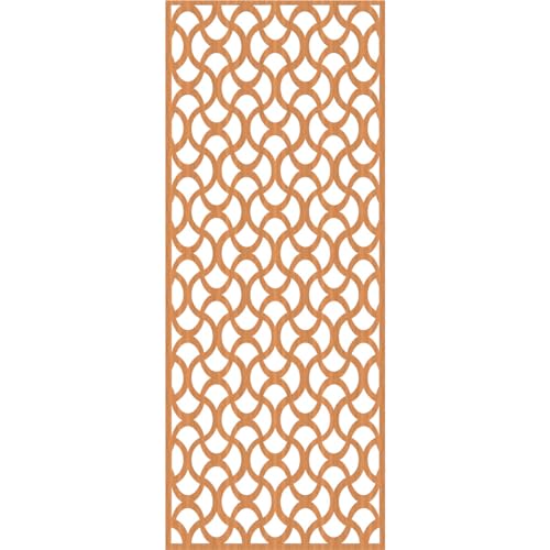 Image of Resort Decorative Pierced Fretwork Wood Wall Panels, 33 3 /8 inchW x 84 3 /8 inchH x 3 /8 inchT, Cherry