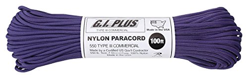 Purple 550LB Nylon Type III Paracord Rope 100 FEET