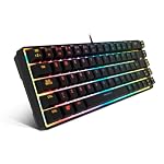 KROM Kalista – Teclado Gaming de Membrana RGB Rainbow, Formato 62%, Modo Gaming, N-19 Anti-ghosting, Windows | Mac, Layout español, Negro