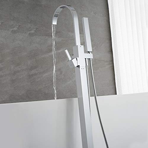Artiqua Freestanding Tub Filler Bathtub Faucet Chrome Floor Mounted Faucets With Hand Shower #TOP4