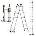 Telescoping Ladder,12.5 FT Extension Ladder, Heavy Duty 330lbs Max Capacity, Multi-Purpose Collapsible Ladder for RV or Outdoor Work
