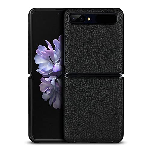 Housse Samsung Galaxy Z Flip en cuir noir protège l'écran pliant