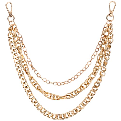 Cadena para jeans hombre color oro Mikovivi accesorio unisex con acabado pulido