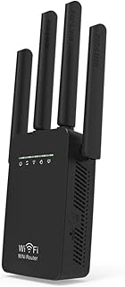 3 in 1 Wireless WiFi Extender, 300Mbps High Speed Internet Signal Booster, Wireless Access Point with 4 External Antennas, WAN/LAN Port, Support Repeater, Wisp, Client and Ap Mode