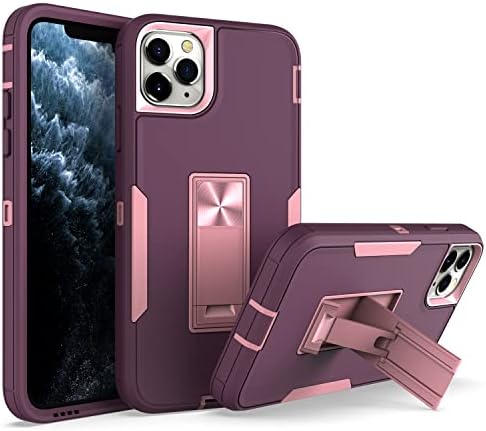 Showdd Designed for iPhone 13 Pro Max Case, Military Grade Drop Protection iPhone Case Compatible with Magnetic Car Mount, Hybrid Hard PC Kickstand Case for iPhone 13 Pro Max 6.7", Purple
