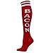 Red Lion Bacon Urban Word Sport wear High Knee Sock ( Red / White - Medium )