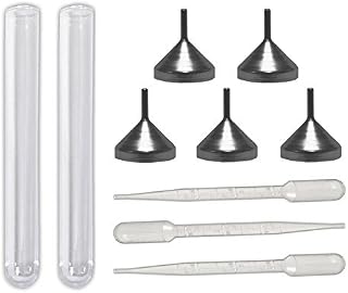 Riverrun Perfume Decanting Kit 2 Measuring Tubes 5 Metal Funnels 20 Transfer Pipettes for Aromatherapy Essential Oils Bottles Vials