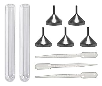 Riverrun Perfume Decanting Kit 2 Measuring Tubes 5 Metal Funnels 20 Transfer Pipettes for Aromatherapy Essential Oils Bottles Vials