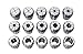Accusize Industrial Tools 15 Pcs Er25 Collets Set, Size from 1/16'' to 5/8'' in Fitted Strong Aluminum Box, 0223-0835