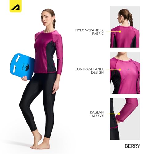 Image of Boldfit Swimming Tops for Women Swimming Suit Costume Stretchable Swim Top for Women