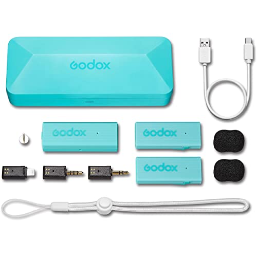 Image of GODOX MoveLink Mini LT 2-Person Wireless Microphone System for Cameras & iOS Devices (Macaron Green)