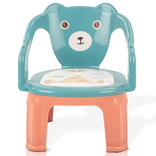 Image of Baybee Plastic Baby Chair for Study Table with Cushion Seat, High Backrest & Booster Support for Toddlers 1 to 4 Years (Green)