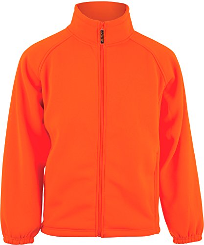 TrailCrest Womens Semi-Fitted Blaze Orange Full Zip 12 Oz. Fleece Jacket2