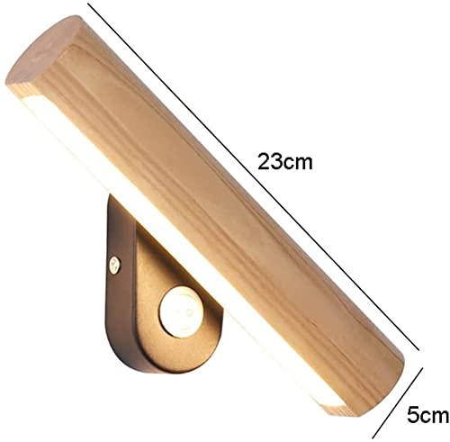 Aplique de pared LED de madera para iluminación de dormitorio y salón 6