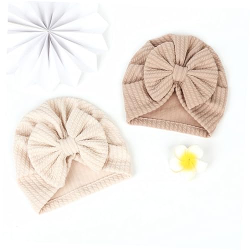 4pcs Decorative Warm Hat Comfortable Elastic Bowknot Knitted Winter Hats for Boy Girl Thick Design for Warmth Present for Friends Random Color4
