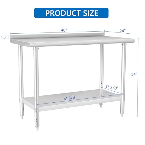 Image of Hardura Stainless Steel Prep Table 24x48 Inch