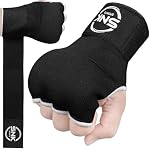 SNK Sports Padded Inner Hand Wraps Junior Kids 76 cm Long Elastic Wrist Straps Quick Gel Boxing Wraps MMA Punching Martial Arts Muay Thai Gel Under Mitts Bandages (2, XS)