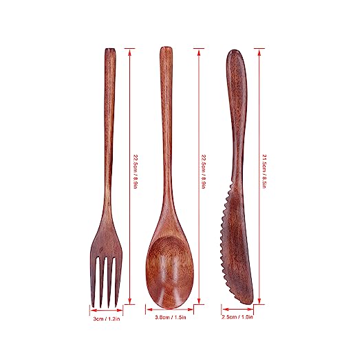 Set Cuchillos Cocina 3 Piezas Madera miniatura 2