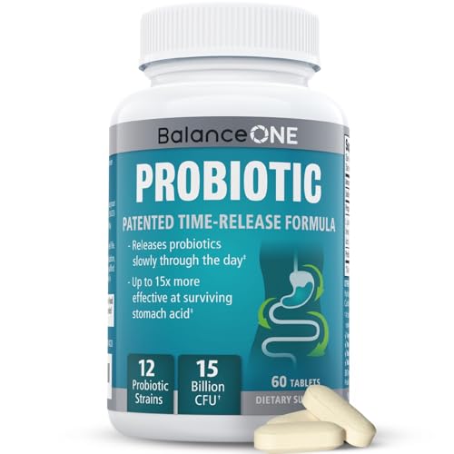 Balance ONE Probiotic for Women & Men 15 Billion CFU 12 Strains 60 Count