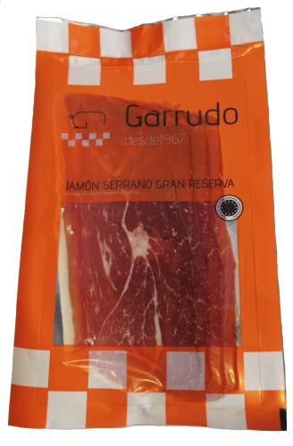 GARRUDO DESDE 1967 Pack de 10 Sobres de Jamón Serrano Gran Reserva Duroc - Loncheados en Sobres de 100 Gr - Curación mínima de 24 meses en Bodegas Naturales - Bajo la normativa ETG - Jamones Garrudo Cover