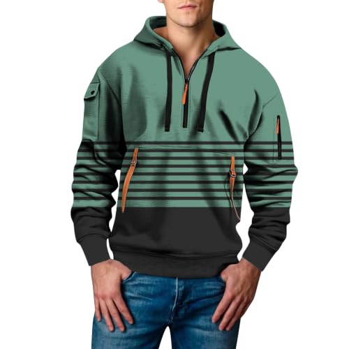 Sudadera anti UV hombre con capucha y camiseta manga larga verde XL